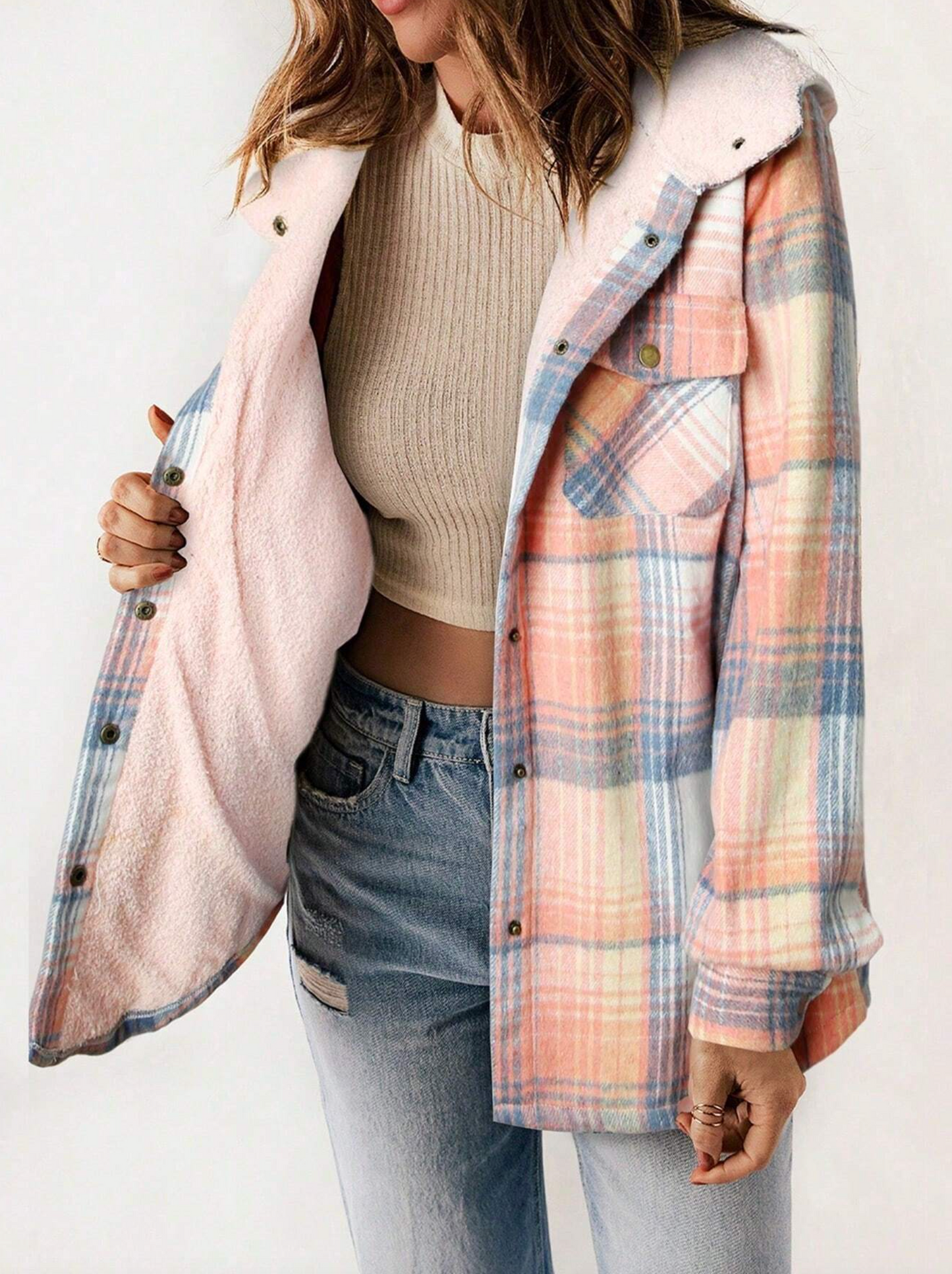 Plaid Hooded Coat