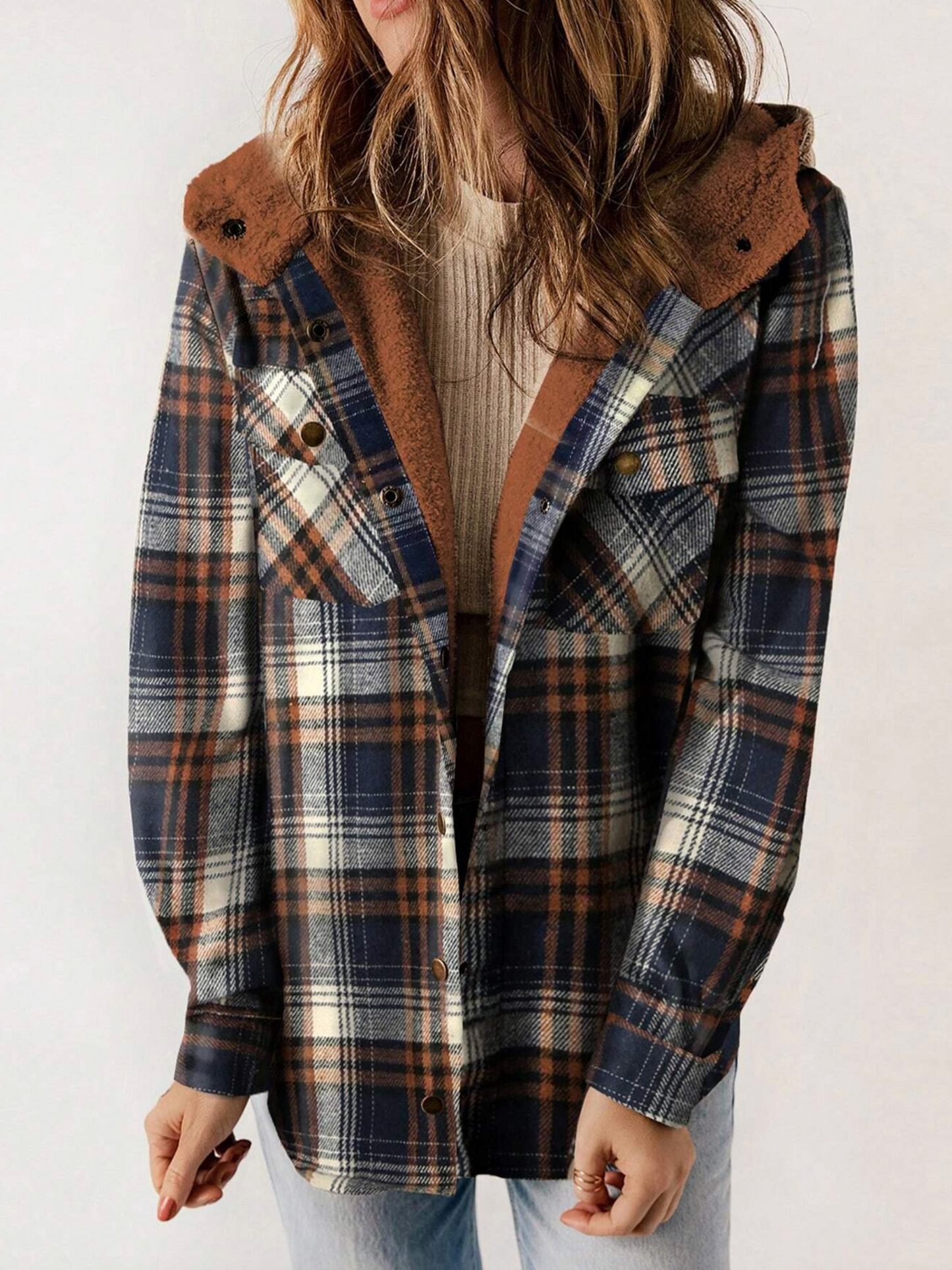 Plaid Hooded Coat