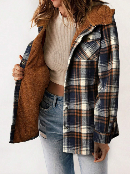 Plaid Hooded Coat