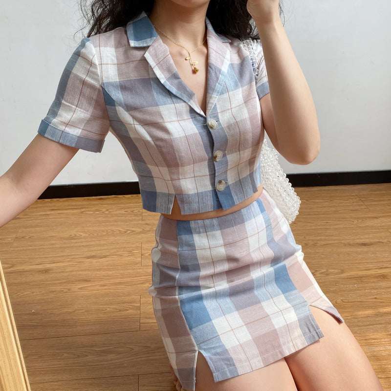 Chloe Plaid Set