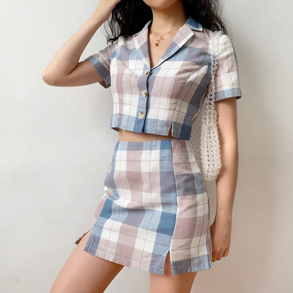 Chloe Plaid Set