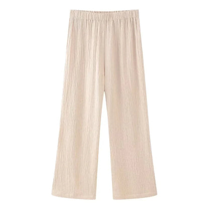 Chloe PJ Like Trousers with Elastic Waistband