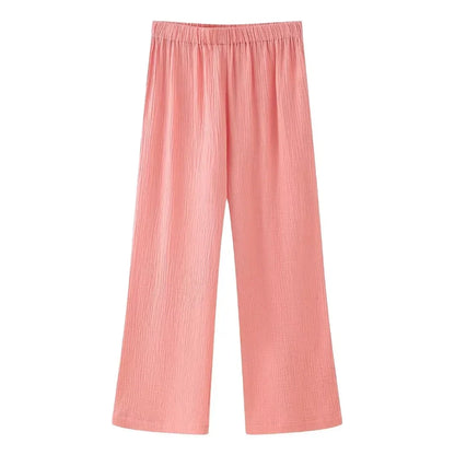 Chloe PJ Like Trousers with Elastic Waistband