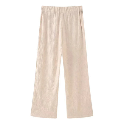 Chloe PJ Like Trousers with Elastic Waistband