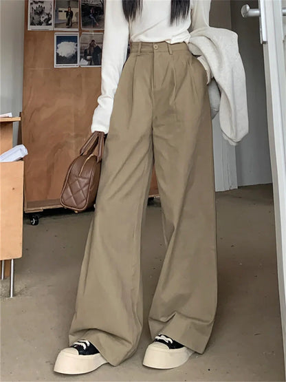 Wide Leg Cotton Trousers